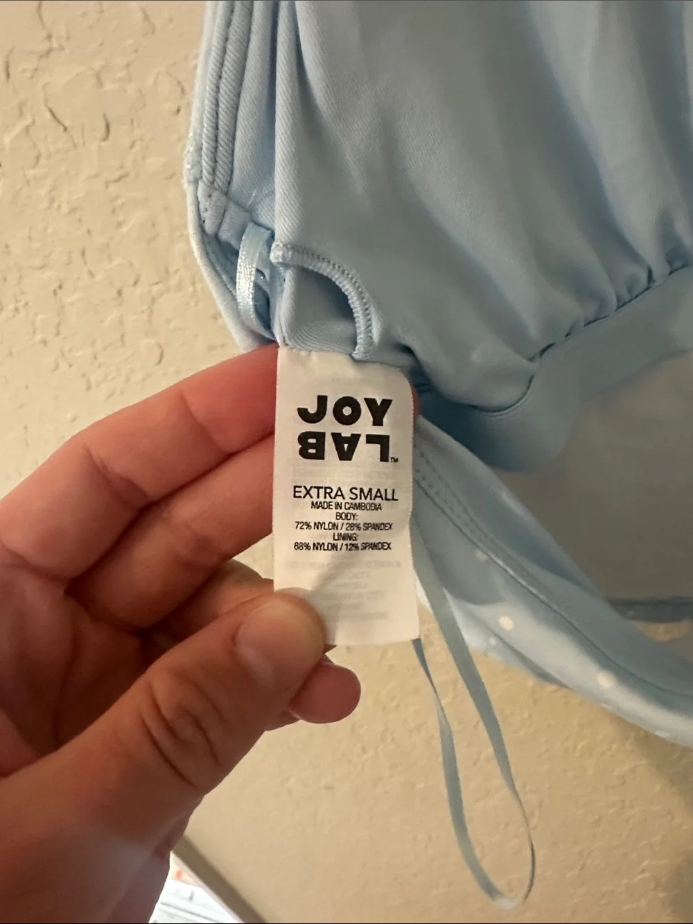 Joylab later support tank top light blue polka dots h - Picture 5 of 5